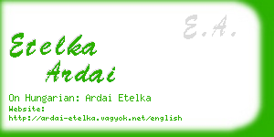 etelka ardai business card